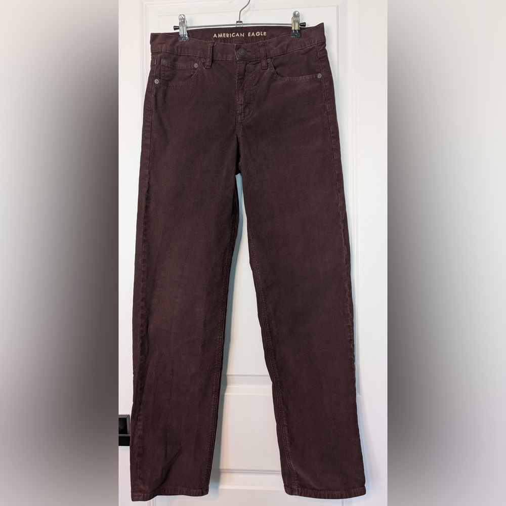 American Eagle Women’s 90’s Straight Corduroy Pants Chocolate Brown Size 6